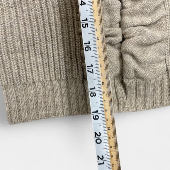 Robert Rodriguez Women's Wool Alpaca Oatmeal Beige Ruffle Cardigan Sweater Small - Picture 11 of 12